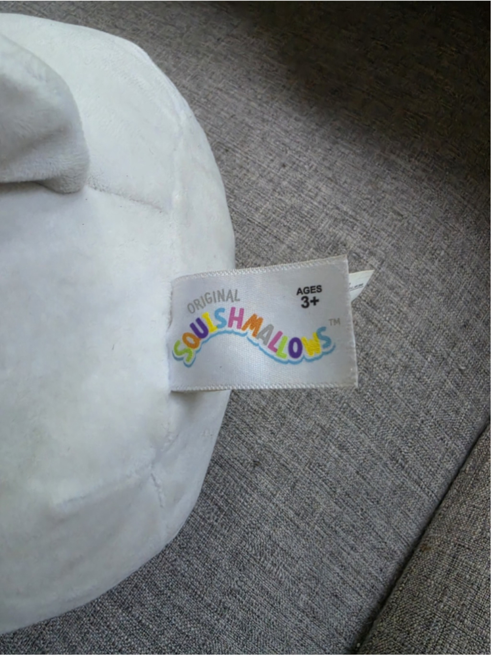 Squishmallow Ivy the French Bulldog 8" Plush Gray White Dog Red Striped Scarf - Picture 3 of 5